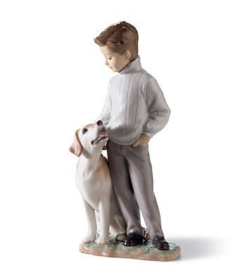 LLADRÓ My Loyal Friend Dog Figurine. Porcelain Figure Figure.