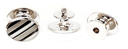Cufflinks with Gift Box HB Grau-Schwarz-Weiss Knob Pressure Mechanics