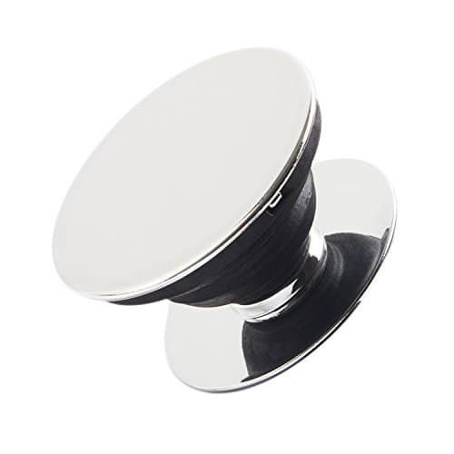 Electroplate Multi-Function Mounts and Holder, Expanding Stand Pop Grip Mount Sockets for Smartphones and Tablets - Silver