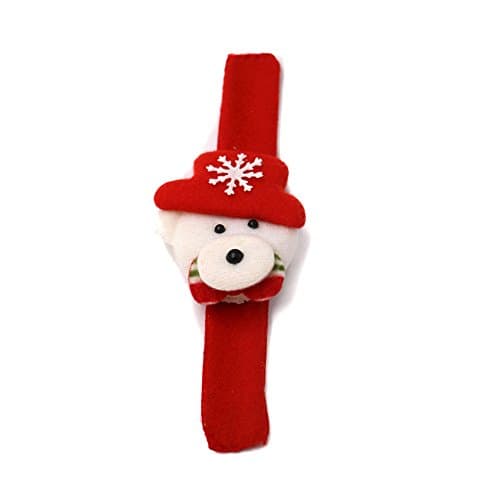 Seitor Glowing Cartoon Pattern Christmas Ornament Bear Christmas Patting Circle Ring Christmas Gift Party