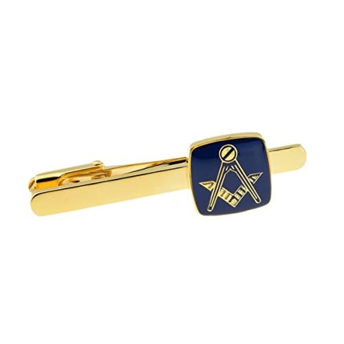 OWN MAKEPlated Masonic with No G Blue & Gold Tie Clip