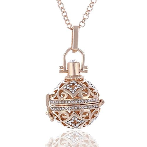 Square Flower Aromatherapy Essential Oil Diffuser Jewellery Perfume Necklace Rhinestones Locket
