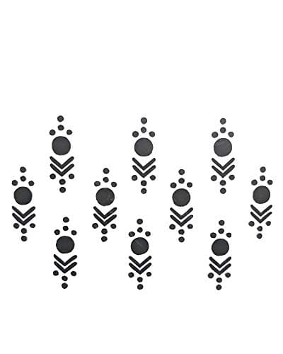 Comet Busters Handcrafted Traditional Black Bindi For Women (BIN141)(15mm)