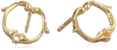 Rosie Sanders 18ct Gold Plated Sterling Silver Renaissance Rebel III Kaleidoscope Collection Scroll Stud Earrings