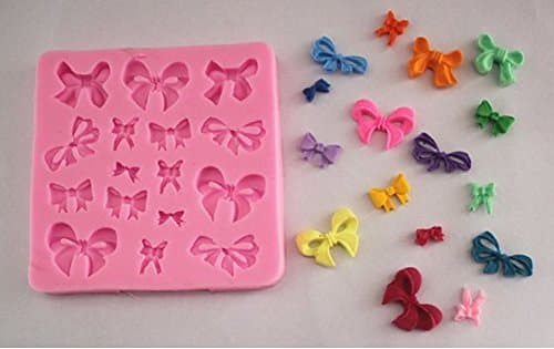 Snowwer Small Bow Bowknot Silicone Mold Sugar Craft DIY Gumpaste Cake Decorating Clay