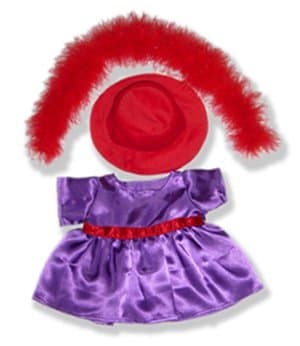 RED HAT PURPLE DRESS FITS 15” BUILD A BEAR FACTORY