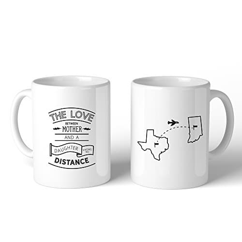 365 Printing The Love Between Personalized Ceramic Mug Mom Gift From Daughters