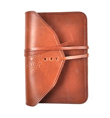 GBE Juzdaan Tan Leather Koran Book Case with Alquram Alkarim Embossed Text