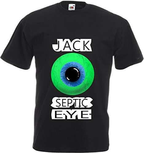JACKSEPTICEYE INSPIRED T SHIRT JACK SEPTIC EYE LIKE A BOSS SAM PEWDIEPIE GAMING (Small, Black)