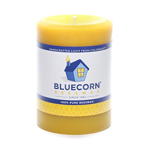 Bluecorn Beeswax100% Pure Raw Beeswax Pillar: 3"x 4"