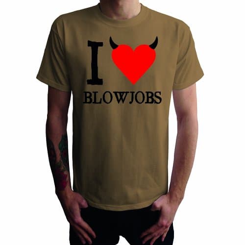 I do not love Blowjobs Men's T-shirt, khaki, XL