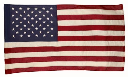 Valley Forge Flag 2.5 x 4 Foot Standard Cotton US American Flag with Sleeve