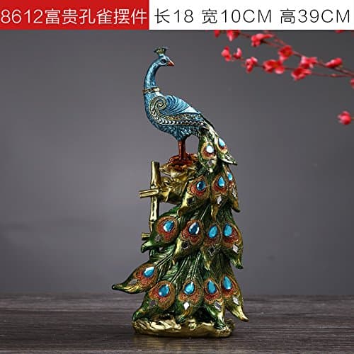 LongGu European Resin Animal Home Decoration Decoration Decoration Cabinet Room Home Furnishing Ornaments Peacock F