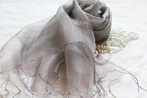 Silk scarves, sun cushion, silk, air conditioners, dresses, shawls, scarves,Silver gray