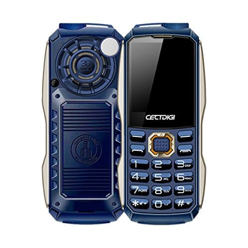 Rugum T8600 Rugged 2G GSM Mobile Phone,Shockproof Military-Designed phone with Power Bank Charging Function,6800mA Large Battery,1.8inch Display,Two SIM Cards,Dual Flashlight Equipped,Eight language (Blue)