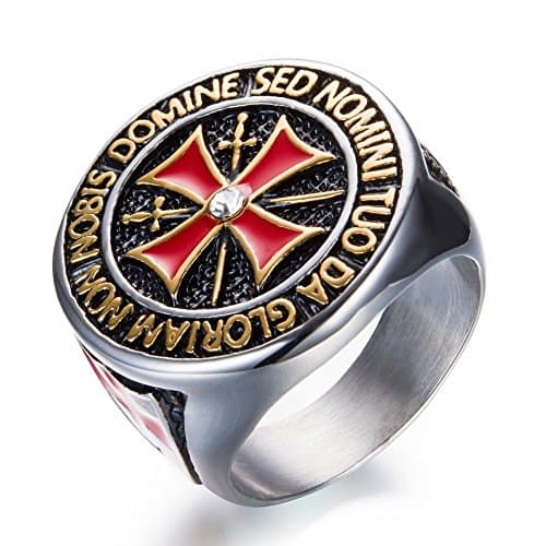 Templar Ring Silver Tone