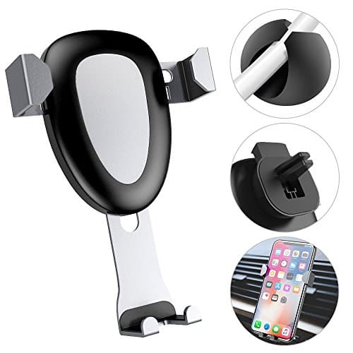 Car Phone Holder, MeanLove Universal Phone Gravity Car Vent Mount for iPhone 8/8 Plus/7, Galaxy S8/S7, HTC, Huawei, LG and More Smart Phones (Phone Holder)
