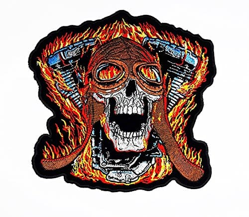 RABANA XXL Bald Eagle Hawk Bird Flying Wild Animal Choppers Lady Rider Biker Motorcycle Patch for DIY Bone Ghost Hog Outlaw Hot Rod Motorcycles Rider Lady Biker Jacket T shirt Patch Sew Iron on Embroidered Badge Sign Costume