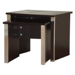 Nest of Tables Black & Chrome Trim Table Set of 2 Blackpool