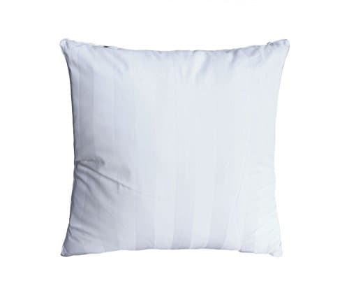 Square Pillow Insert(Pack of 1 White)Medium Density Sham Stuffer 100% Cotton Sateen Shell Plush Polyester Filled Pillow for Bed Sofa and Couch,Hypoallergenic,Machine Washable 18X 18