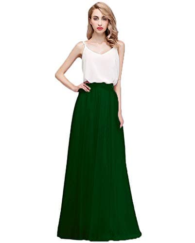 Honey Qiao Tulle Bridesmaid Skirts High Waist Floor Length Long Woman Maxi Skirt