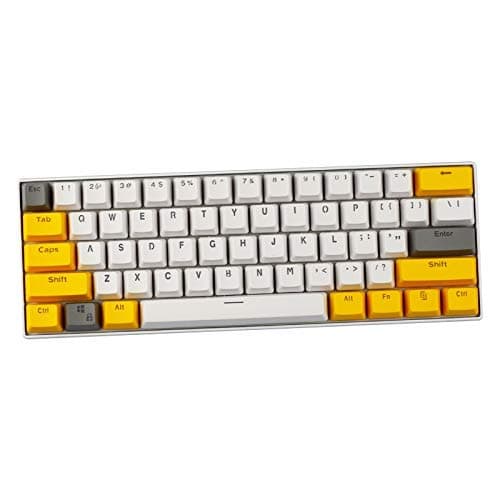YQYL 61-key mechanical keyboard keycap PBT frosted transparent 61-key cap two-color molding injection keycap,F