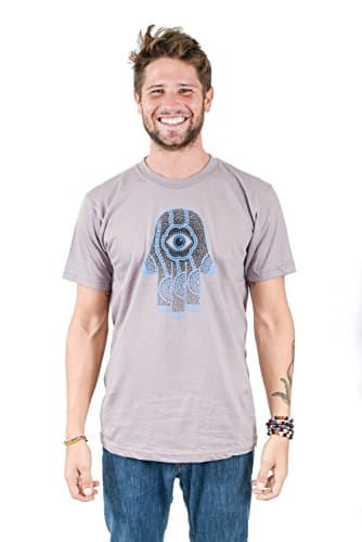 Think Positive Apparel Mens Hamsa 100% Organic Cotton T-Shirt |XXL