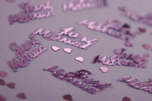 4 x Just Married Lilac Wedding Table Confetti New