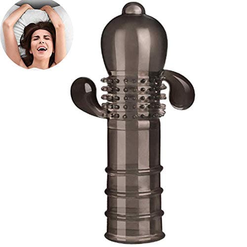 Lawani Con-Dom Climax Spike Set Men's Long Bold Crystal Sleeve, Can Be Extended 4-7 cm(A)