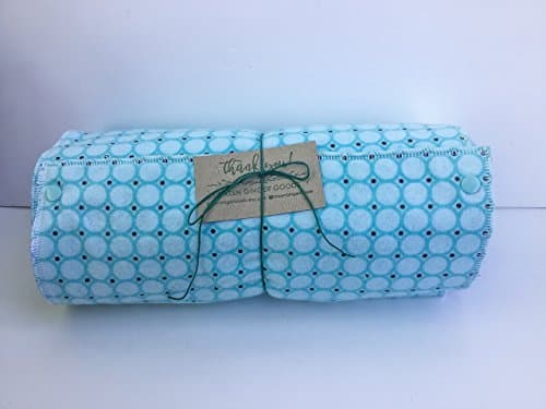 Set of 12 Unpaper Towels, Blue Circle Print