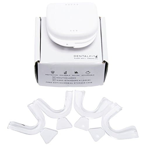 DentalFit Dental Guard - Teeth Grinding (Bruxism) Mouth Guard - Athletic Mouth Guard - Teeth Whitening Tray - 4 Customizable Trays with Anti-Bacterial Case - FDA Approved - Scientist Approved