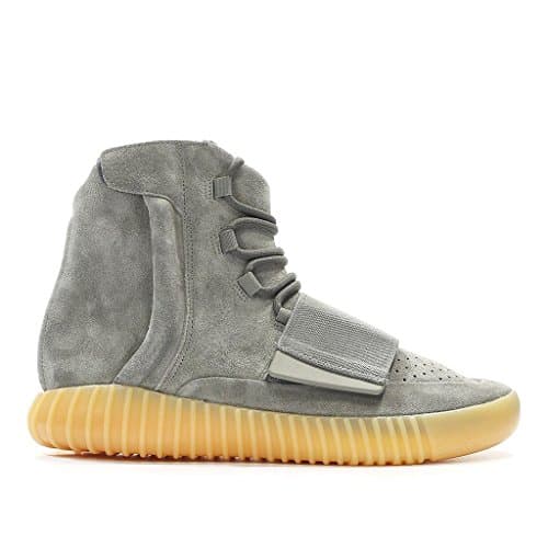 Mens Boost High-Top Glow Grey/Black/Brown Suede Fashion Sneakers