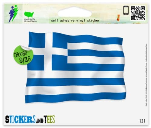 Greece Greek Flag Car Sticker Indoor Outdoor 6" x 4"