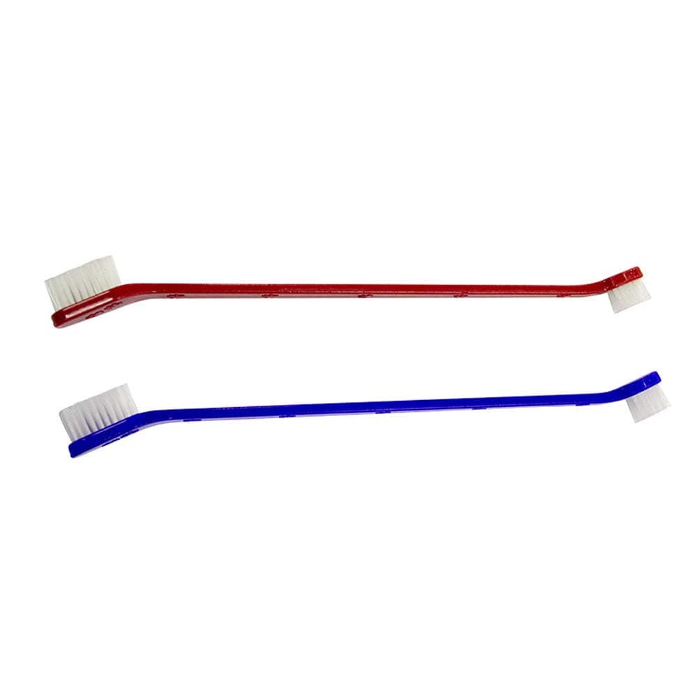 Lomsarsh 2Pcs ​Dog Toothpaste Toothbrush Set​ for Healthy Natural Dental Hygiene Double Head Pet Toothbrush