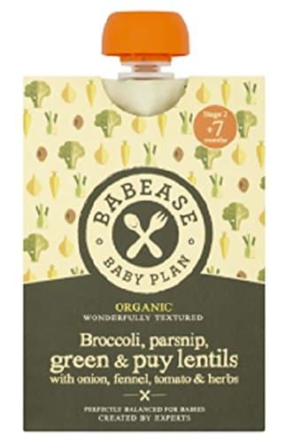 Babease Organic Stage 2 Broccoli Parsnip Lentils with Fennel 130g (Pack of 6)