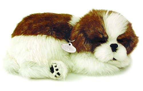 Precious Petzzz Lifelike Breathing Huggable Cute Puppy Dog Cat Birthday Gift UK by Lizzy® (Shih Tzu)