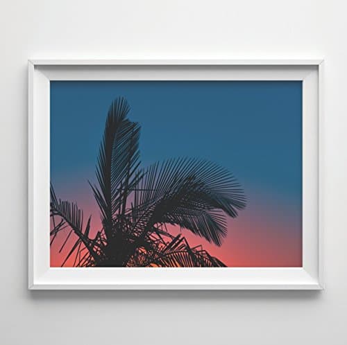 "Sunset Palm Tree" Tropical Art Print Photography 8x11.5