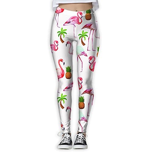 Pineapple Flamingo And Coconut Tree Women's Prolific Health Fitness Power Flex Yoga Pants Leggings