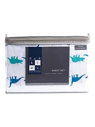 Dinosaur Bedding Twin Full Sheet Set Dino Children Jurassic Bedroom Decor Toddler Triceratops T-Rex Stegosaurus Brachiosaurus Boys or Girls (Full, Multi)