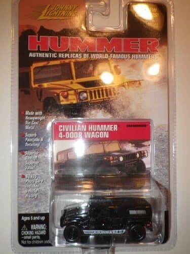 1999 Johnny Lightning Hummer - Black Civilian Hummer 4-door Wagon by Johnny Lightning Hummer