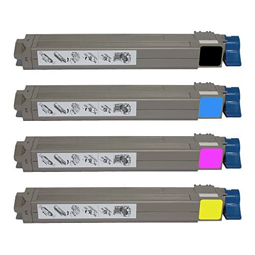 Empire Supplies 4Pk Remanufactured C9600 Toner for OKIDATA 42918904 Black 42918903 Cyan 42918902 Magenta 42918901 Yellow Toner Cartridge used with OKI C9600n C9600hdn C9800hn C9800hdn Printers
