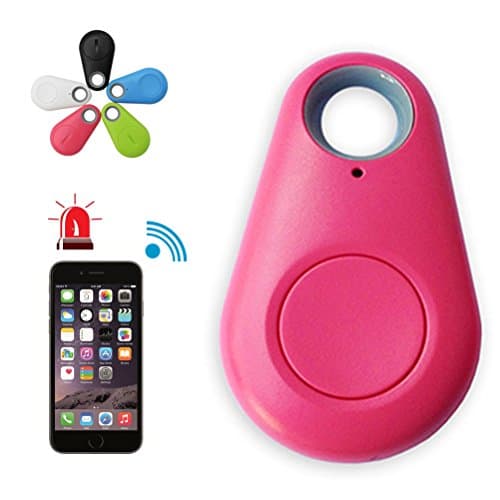 Anti-Lost GPS Locator，Shellvase Mini GPS Tracking Finder Device,Tag Alarm Car Bag Key Kids&amp;Pet Dog Tracker (Pink)