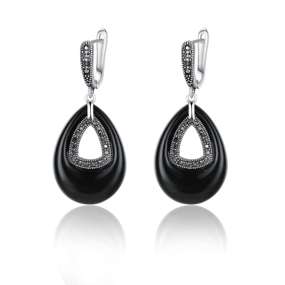 Mytys Fashion Drop Earrings Silver Mesh Crystal Love Heart Hollow Statement Dangle Earrings for Women Girls