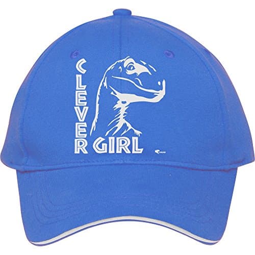Male/female Fashion Adjustable Blue Baseball Cap Snapback Hat With Clever Girl Jurassic Park Cotton