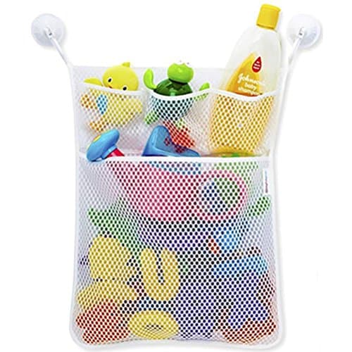 Cinhent Home 1PC Fashion New Baby Childs Toy Mesh Storage Bag Bath Bathtub Organizer，Clean Up Messy Rooms and Bedroom for Kids, 2 Pockets