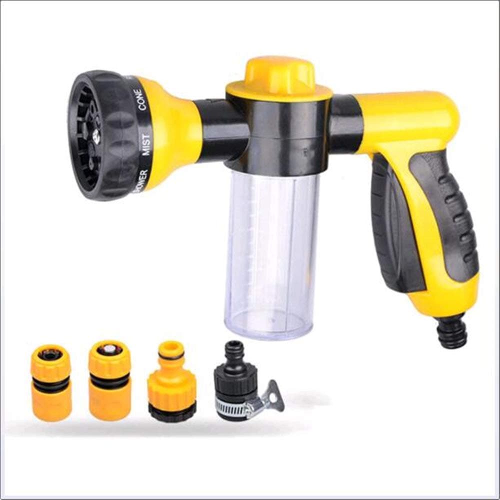 Car Wash Water Gun High Pressure Car Wash Water Gun Foam Water Gun 8 Function Cleaning Tool