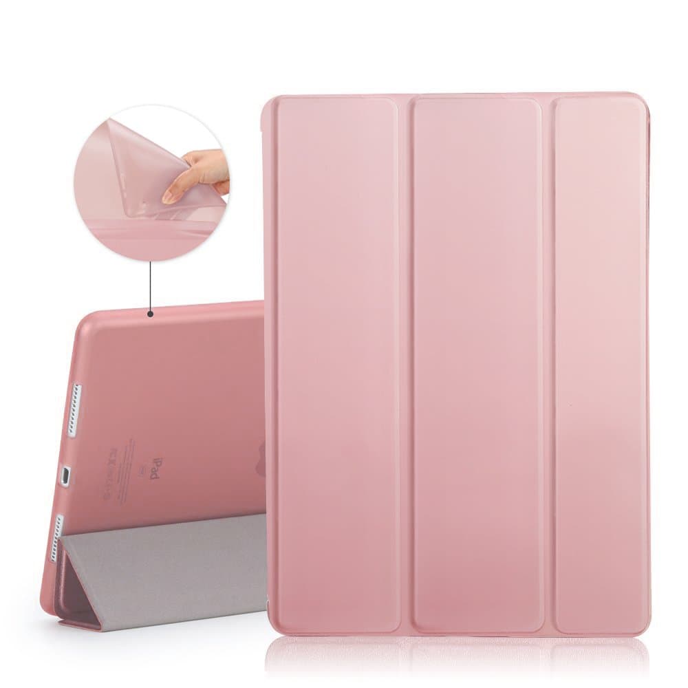 iPad Air 2 Case, iMucc Smart Case Cover + Matte Shell Soft TPU Back For Apple iPad Air 2 Built-in Magnet Stand with Smart Cover Auto Wake/Sleep (Rose Gold)