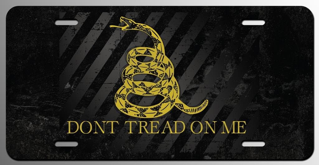 Gadsden Flag Don't Tread On Me Vanity Novelty License Plate Tag Metal Patriotic 6-Inches by 12-Inches UVP076