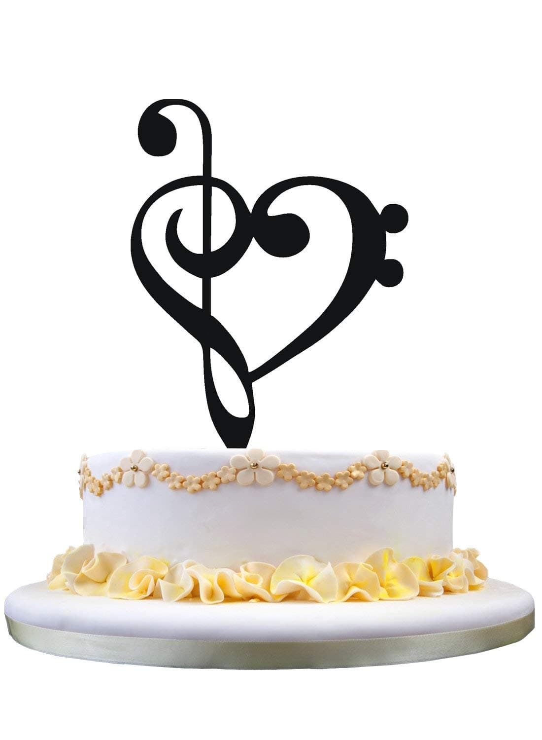 Musician Wedding Gifts,Music Note Silhouette Wedding Cake Topper