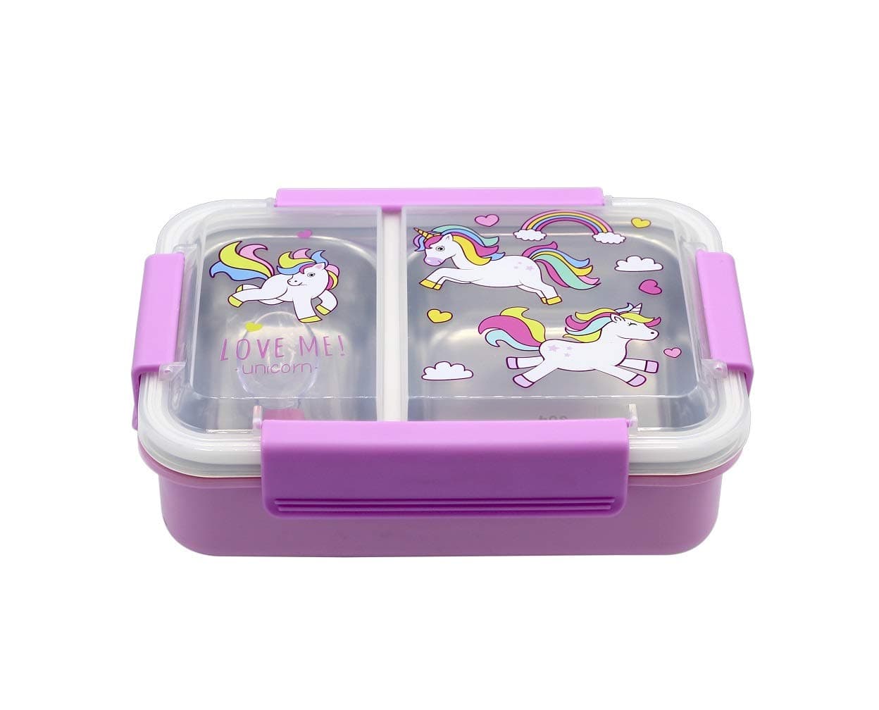 Shopaholic Stainless Steel Lunch Box with Attractive Design Unicorn for Kids (850ML)